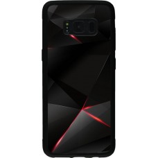 Coque Samsung Galaxy S8 - Silicone rigide noir Black Red Lines