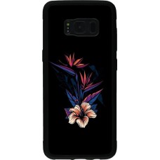 Coque Samsung Galaxy S8 - Silicone rigide noir Dark Flowers