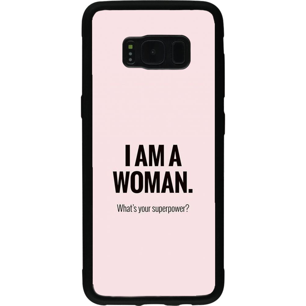 Coque Samsung Galaxy S8 - Silicone rigide noir I am a woman