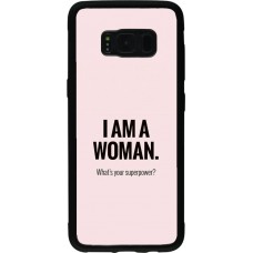 Coque Samsung Galaxy S8 - Silicone rigide noir I am a woman