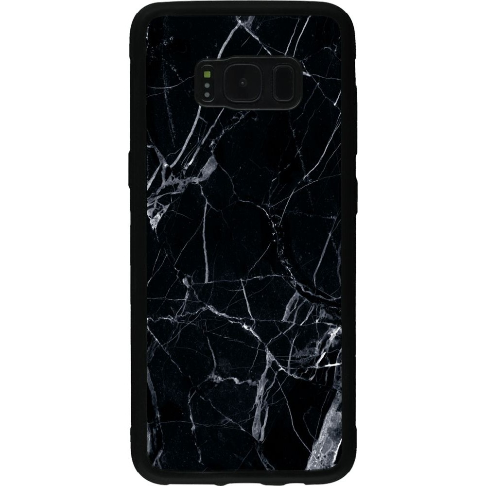 Hülle Samsung Galaxy S8 - Silikon schwarz Marble Black 01