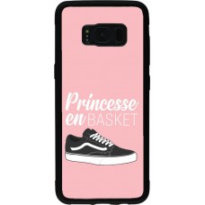 Coque Samsung Galaxy S8 - Silicone rigide noir princesse en basket