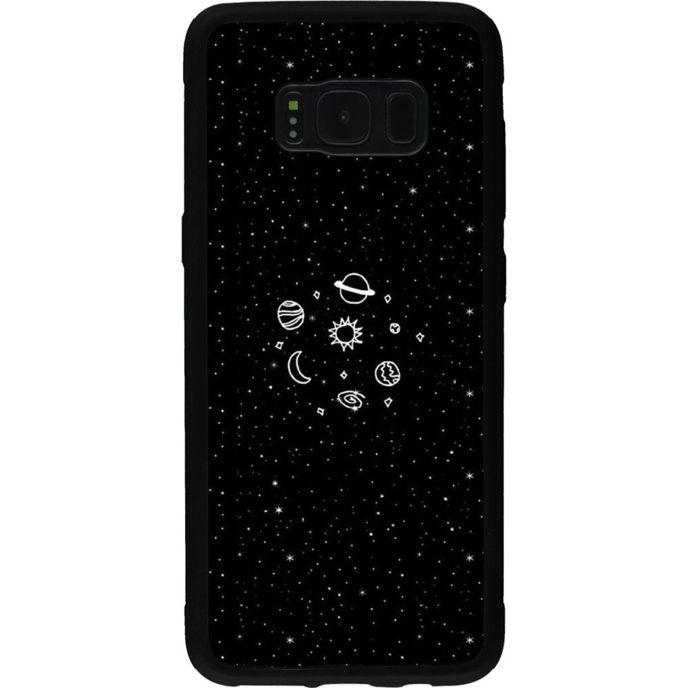Coque Samsung Galaxy S8 - Silicone rigide noir Space Doodle