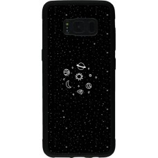 Hülle Samsung Galaxy S8 - Silikon schwarz Space Doodle
