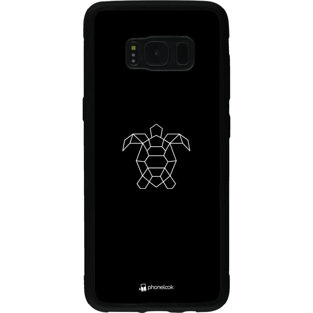 Coque Samsung Galaxy S8 - Silicone rigide noir Turtles lines on black