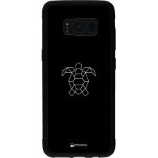 Coque Samsung Galaxy S8 - Silicone rigide noir Turtles lines on black