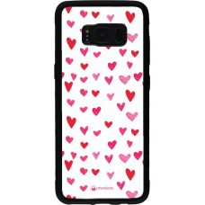 Coque Samsung Galaxy S8 - Silicone rigide noir Valentine 2022 Many pink hearts