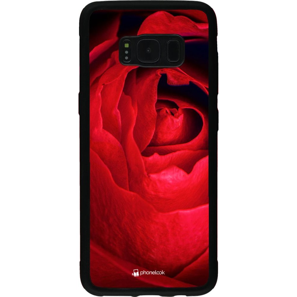 Hülle Samsung Galaxy S8 - Silikon schwarz Valentine 2022 Rose