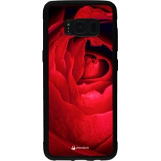 Coque Samsung Galaxy S8 - Silicone rigide noir Valentine 2022 Rose