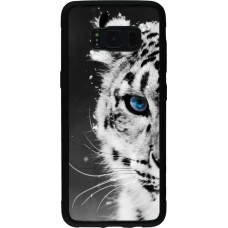 Coque Samsung Galaxy S8 - Silicone rigide noir White tiger blue eye