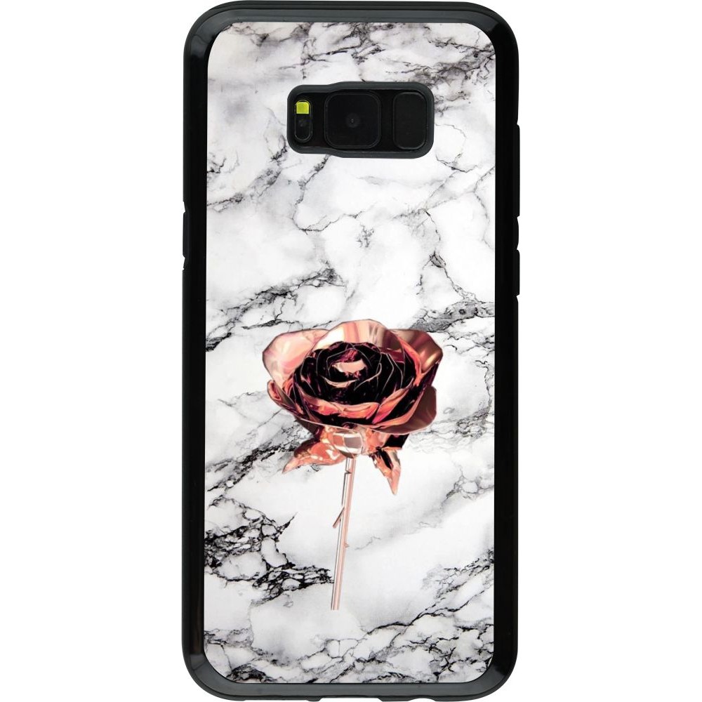 Coque Samsung Galaxy S8+ - Hybrid Armor noir Marble Rose Gold
