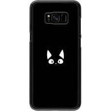 Hülle Samsung Galaxy S8+ - Funny cat on black