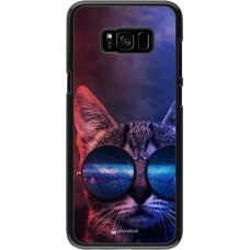 Hülle Samsung Galaxy S8+ - Red Blue Cat Glasses