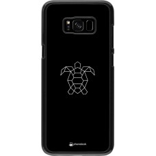 Hülle Samsung Galaxy S8+ - Turtles lines on black