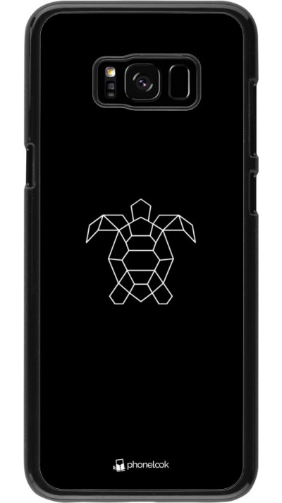 Coque Samsung Galaxy S8+ - Turtles lines on black