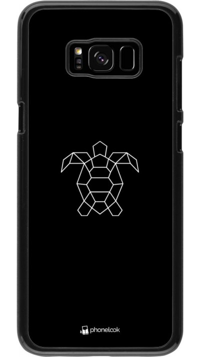 Hülle Samsung Galaxy S8+ - Turtles lines on black