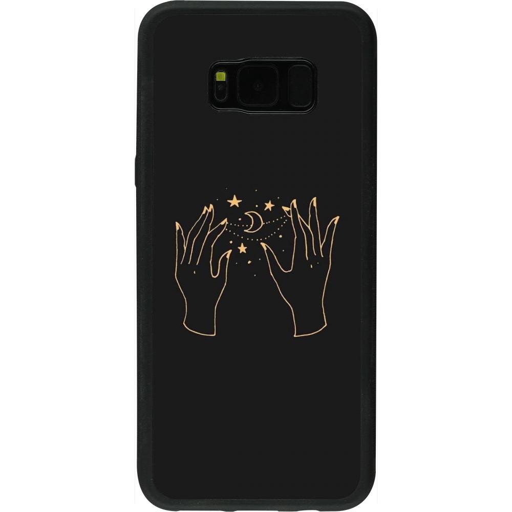Coque Samsung Galaxy S8+ - Silicone rigide noir Grey magic hands
