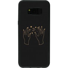 Hülle Samsung Galaxy S8+ - Silikon schwarz Grey magic hands