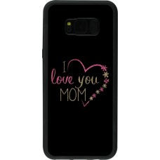 Coque Samsung Galaxy S8+ - Silicone rigide noir I love you Mom