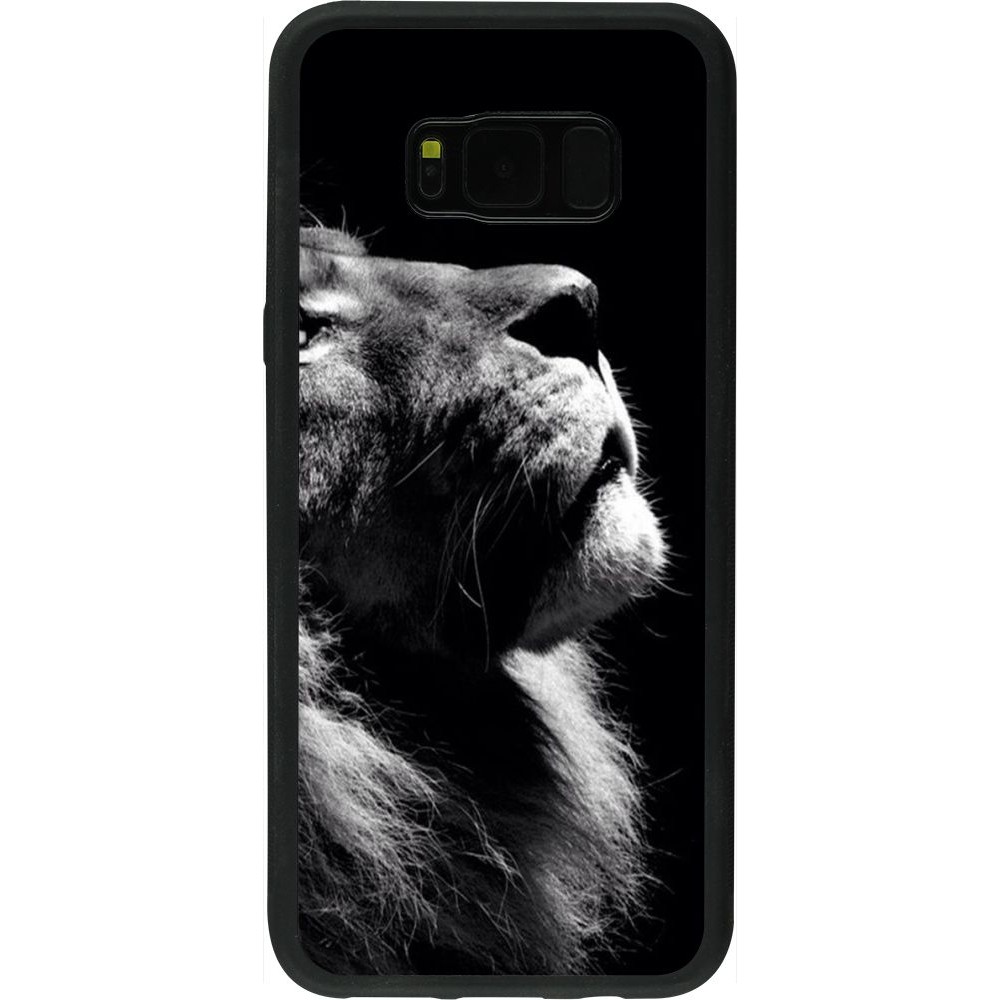Coque Samsung Galaxy S8+ - Silicone rigide noir Lion looking up