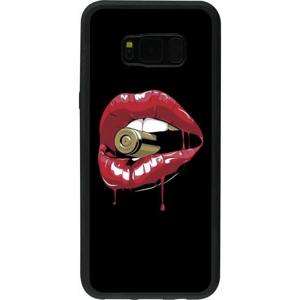 Coque Samsung Galaxy S8+ - Silicone rigide noir Lips bullet