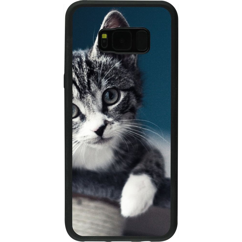 Hülle Samsung Galaxy S8+ - Silikon schwarz Meow 23