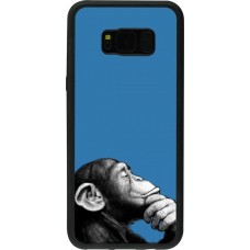 Coque Samsung Galaxy S8+ - Silicone rigide noir Monkey Pop Art