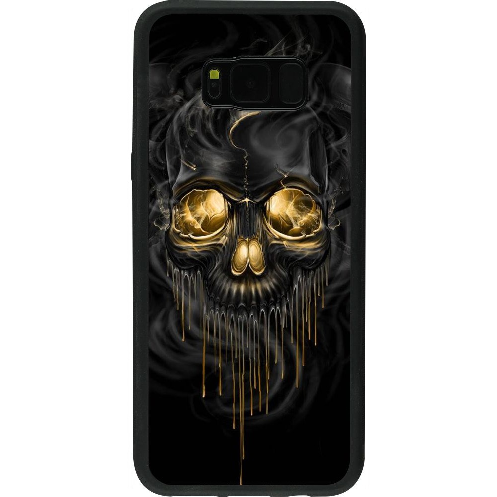 Hülle Samsung Galaxy S8+ - Silikon schwarz Skull 02