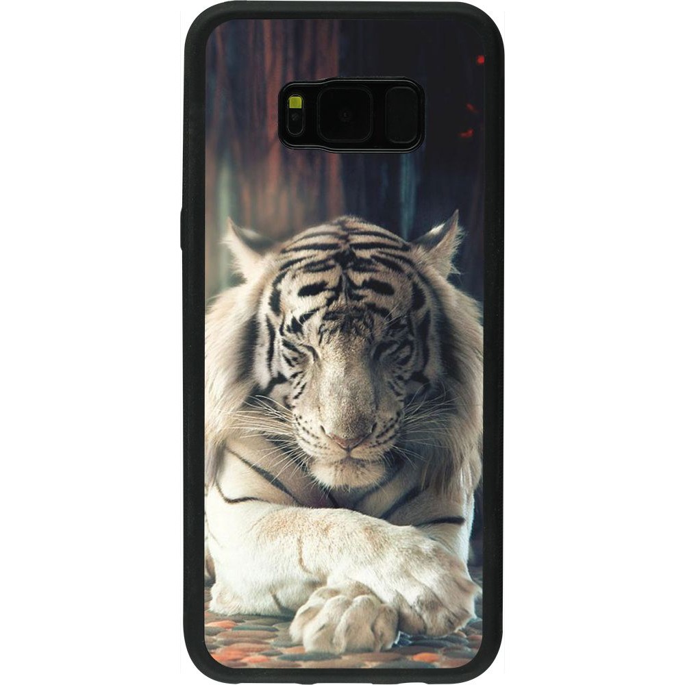 Hülle Samsung Galaxy S8+ - Silikon schwarz Zen Tiger