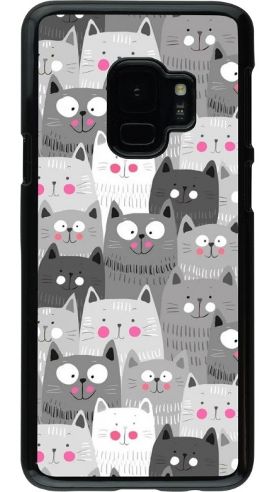 Coque Samsung Galaxy S9 - Chats gris troupeau