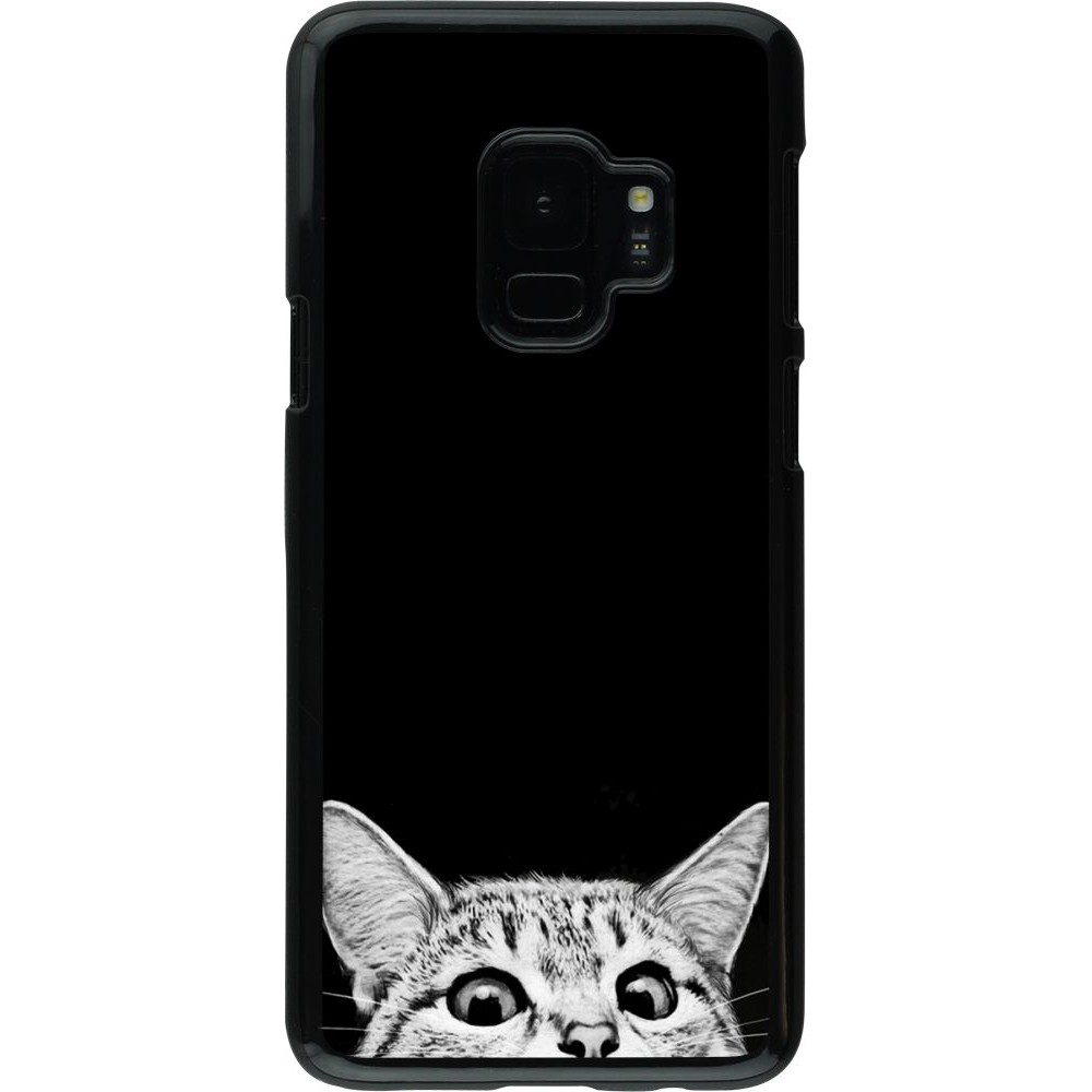 Coque Samsung Galaxy S9 - Cat Looking Up Black