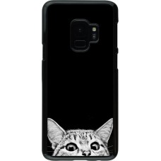 Coque Samsung Galaxy S9 - Cat Looking Up Black