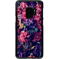 Coque Samsung Galaxy S9 - Flowers Dark