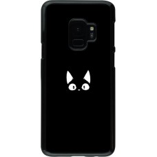 Coque Samsung Galaxy S9 - Funny cat on black