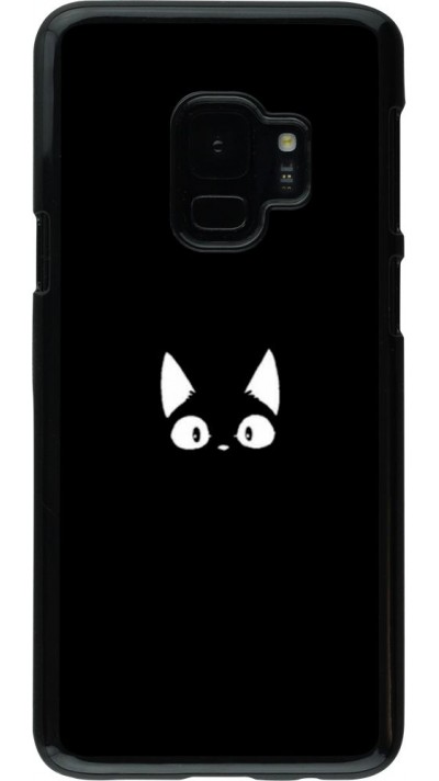 Hülle Samsung Galaxy S9 - Funny cat on black