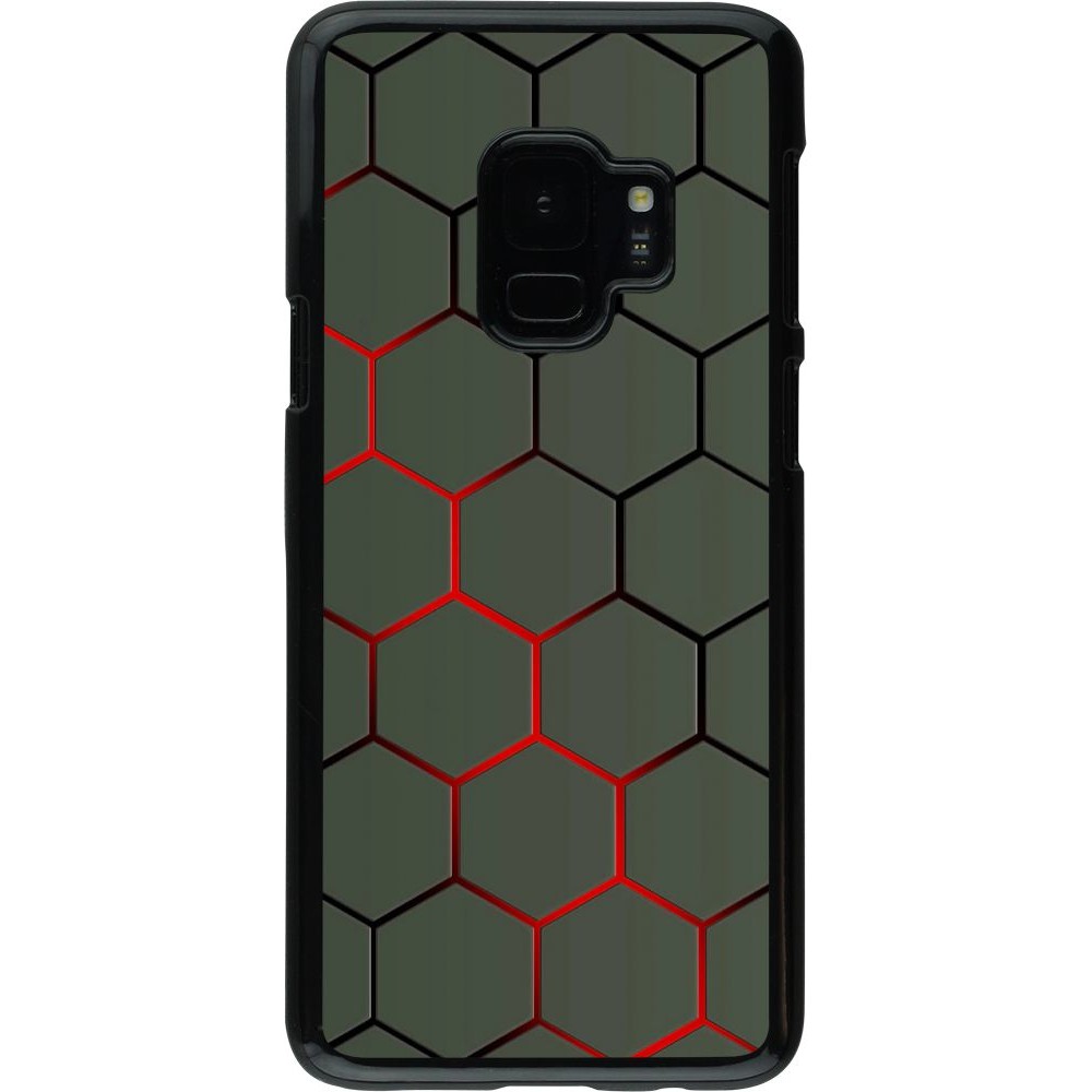 Coque Samsung Galaxy S9 - Geometric Line red