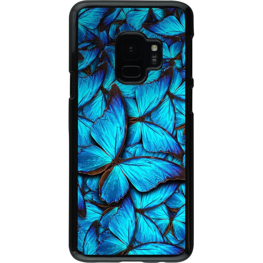 Coque Samsung Galaxy S9 - Papillon - Bleu