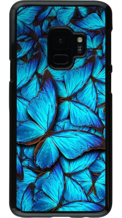 Coque Samsung Galaxy S9 - Papillon - Bleu
