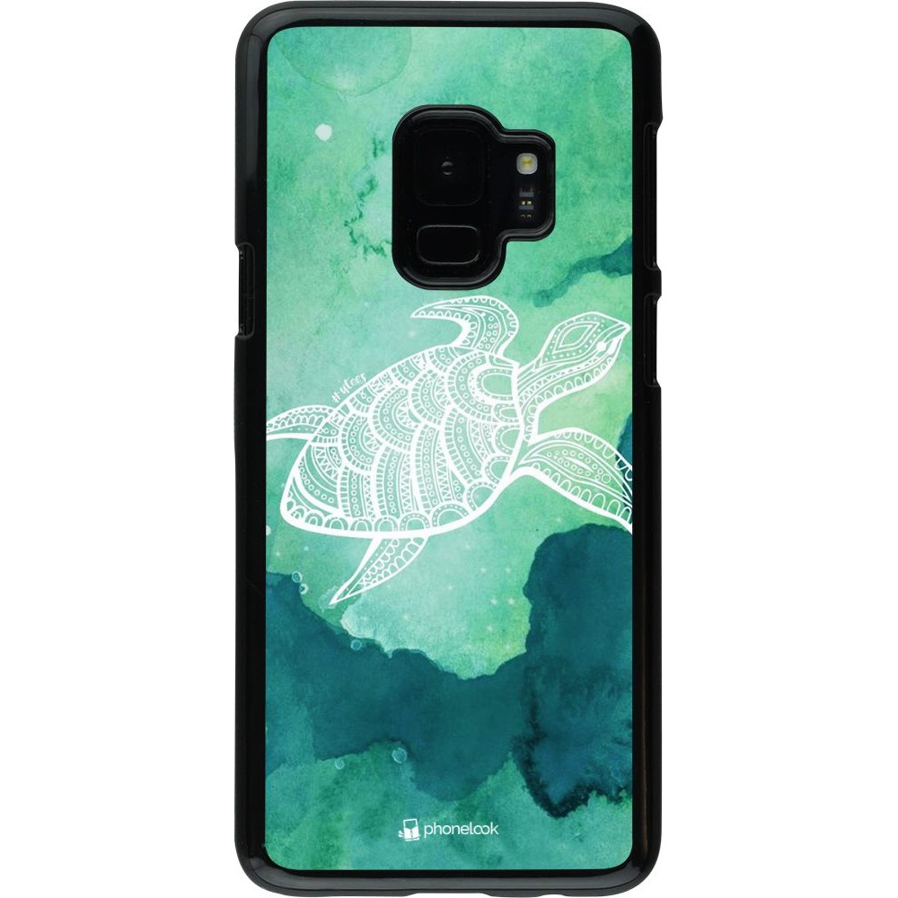Coque Samsung Galaxy S9 - Turtle Aztec Watercolor