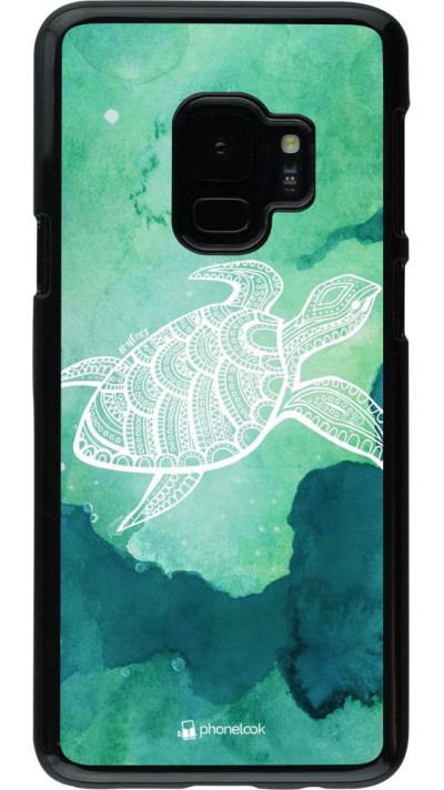 Coque Samsung Galaxy S9 - Turtle Aztec Watercolor