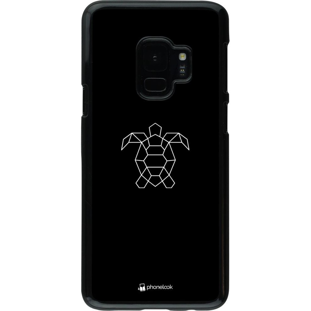 Hülle Samsung Galaxy S9 - Turtles lines on black