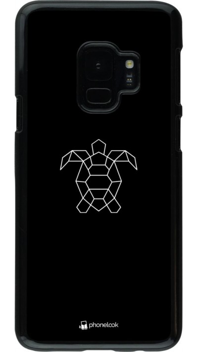 Hülle Samsung Galaxy S9 - Turtles lines on black