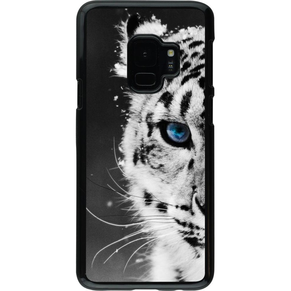 Coque Samsung Galaxy S9 - White tiger blue eye