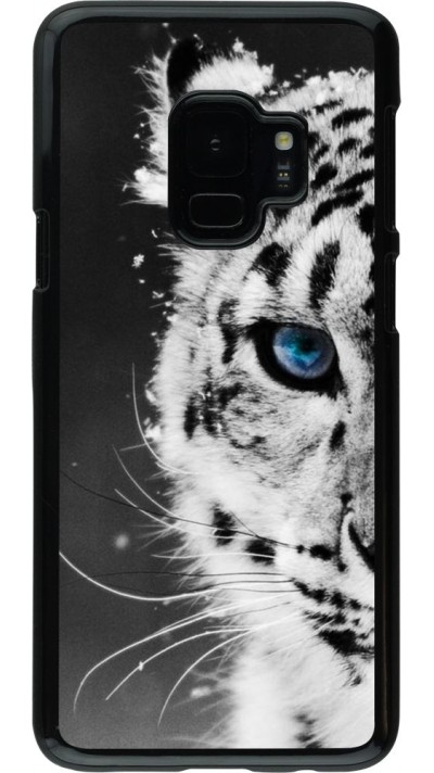 Hülle Samsung Galaxy S9 - White tiger blue eye