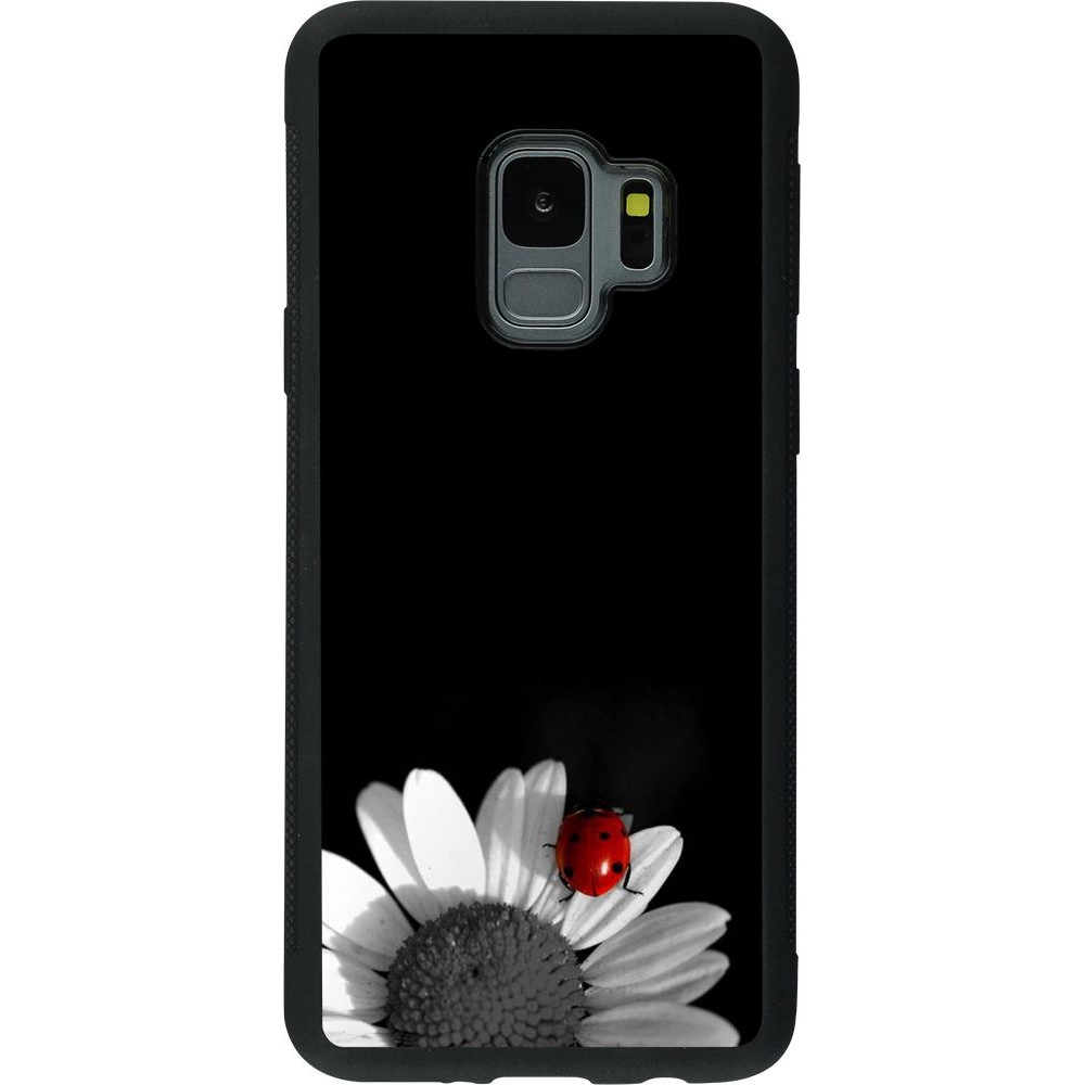 Coque Samsung Galaxy S9 - Silicone rigide noir Black and white Cox