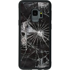 Coque Samsung Galaxy S9 - Silicone rigide noir Broken Screen