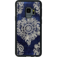 Hülle Samsung Galaxy S9 - Silikon schwarz Cream Flower Moroccan