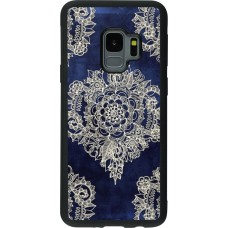 Coque Samsung Galaxy S9 - Silicone rigide noir Cream Flower Moroccan