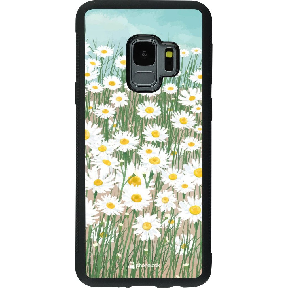 Coque Samsung Galaxy S9 - Silicone rigide noir Flower Field Art
