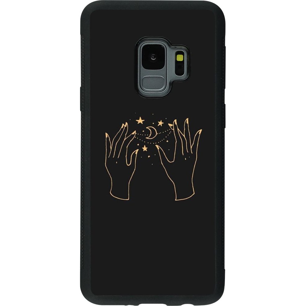 Coque Samsung Galaxy S9 - Silicone rigide noir Grey magic hands